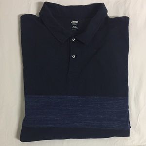 New Old Navy Blue Striped XLT Cotton Polo NWOT